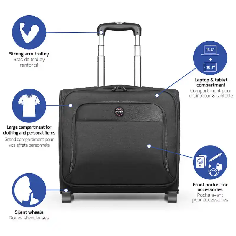 Torba za Laptop 15.6 Port Designs Hanoi II Trolley CL/crna